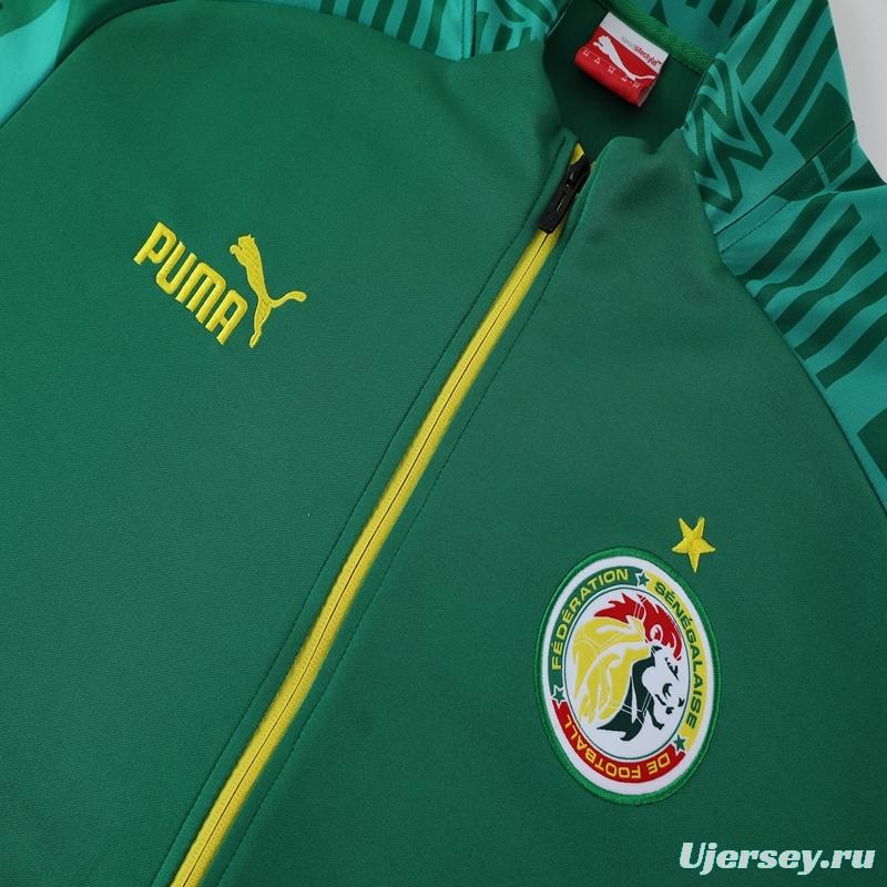 2022 Senegal Green Full Zipper Tracksuit