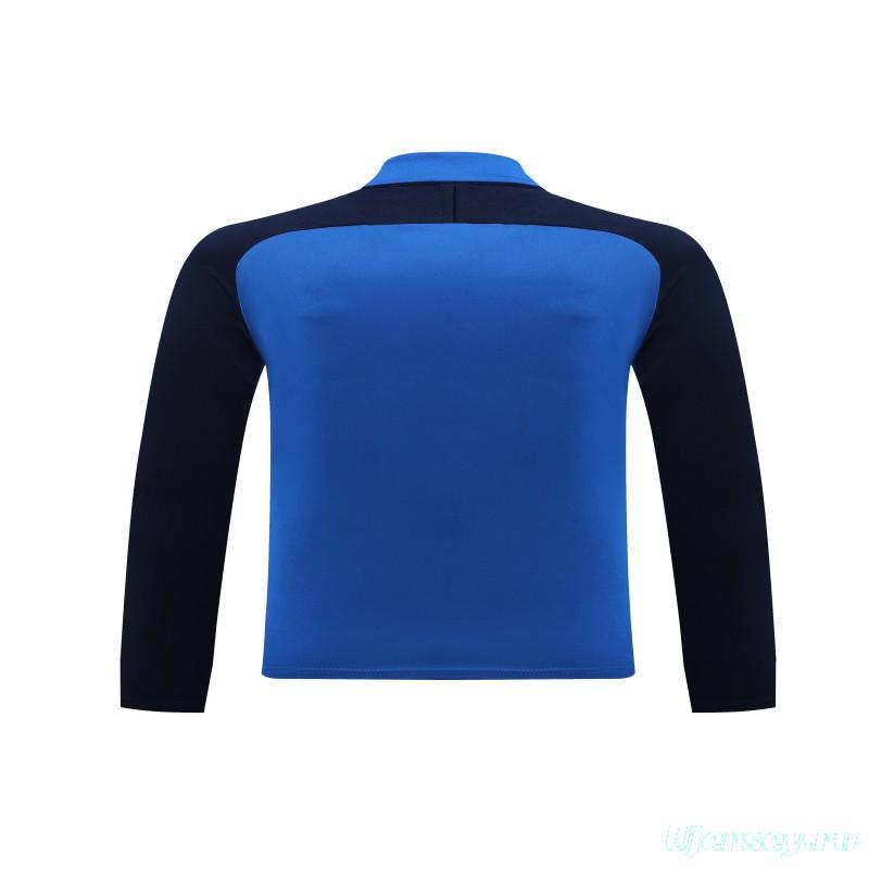 2023 NIKE Blue Black Half Zipper Jacket +Pants