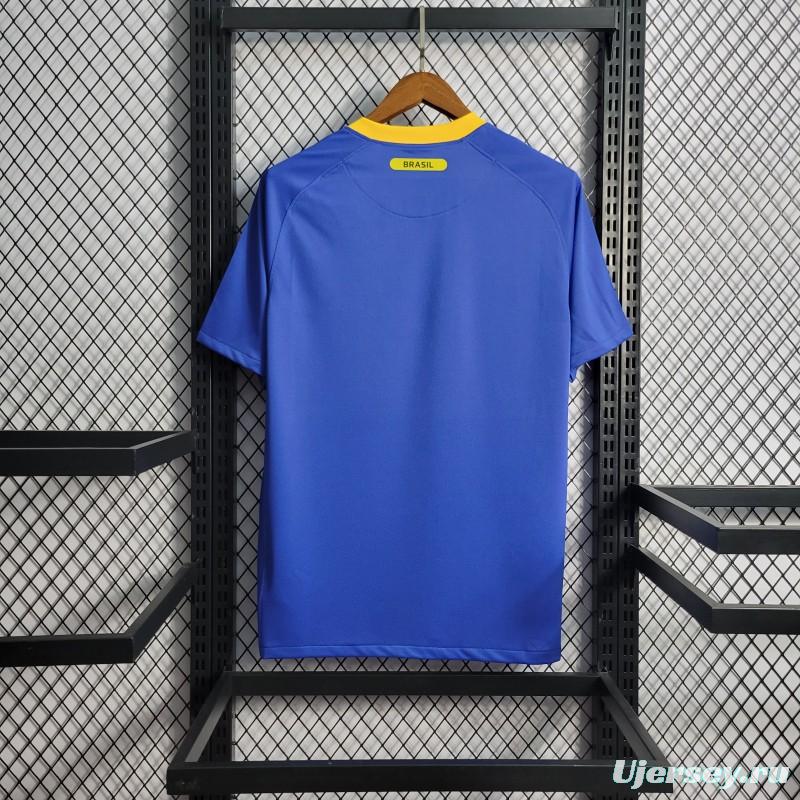 Retro 2010 Brazil Away Blue Jersey