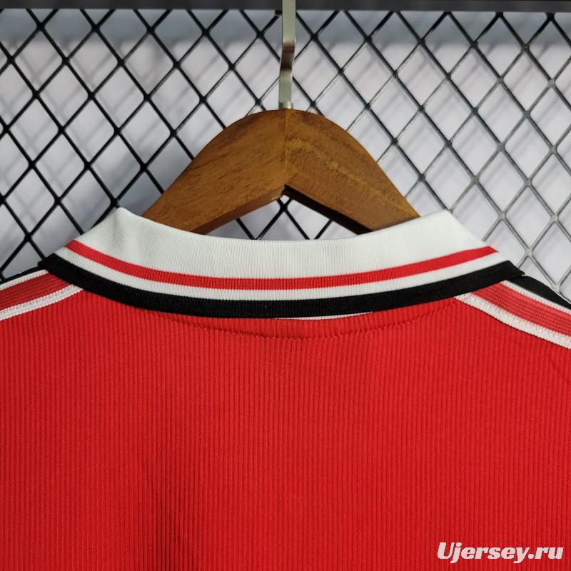 Retro Long Sleeve 98/99 Manchester United Home Jersey