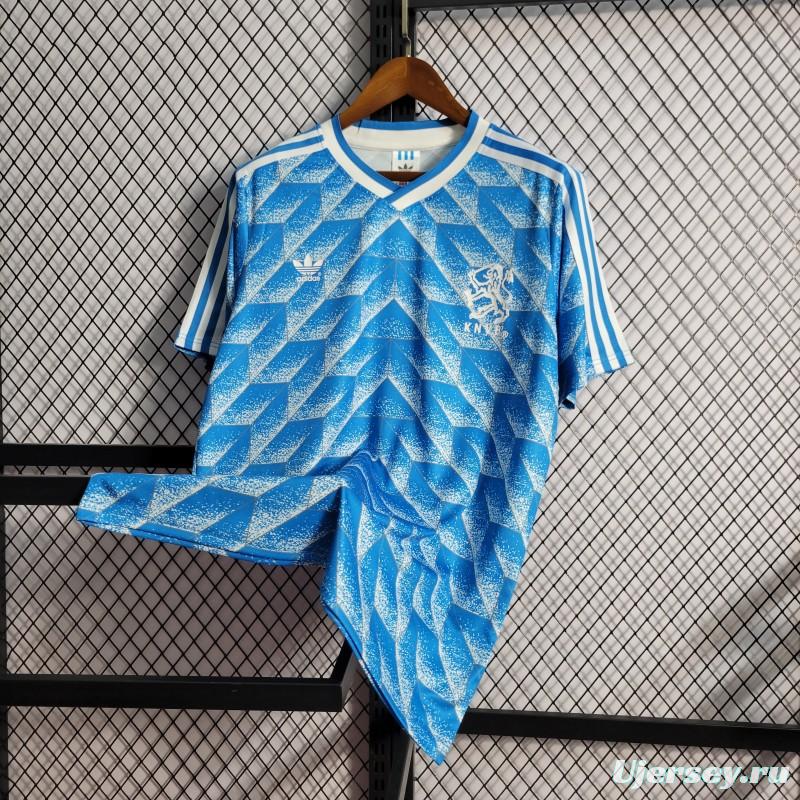 Retro 1988 Netherlands Away Blue Jersey