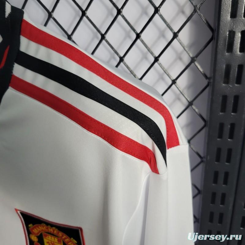 22/23 Long Sleeves Manchester United Away White Jersey