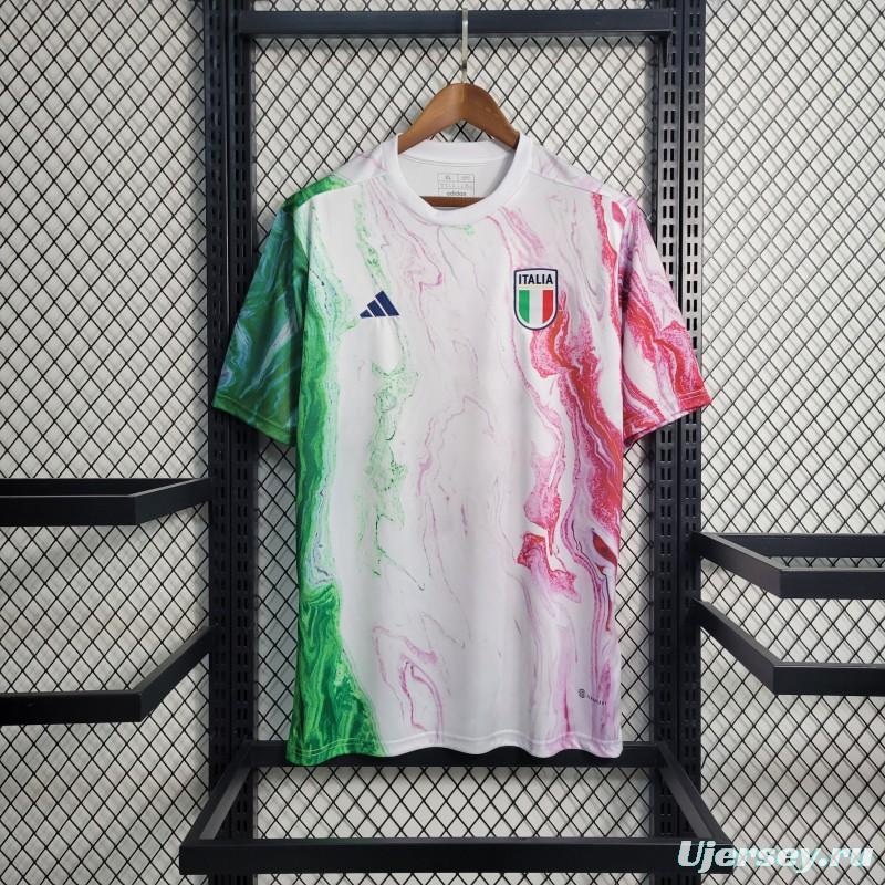 2023 Italy FIGC Pre-Match White Jersey