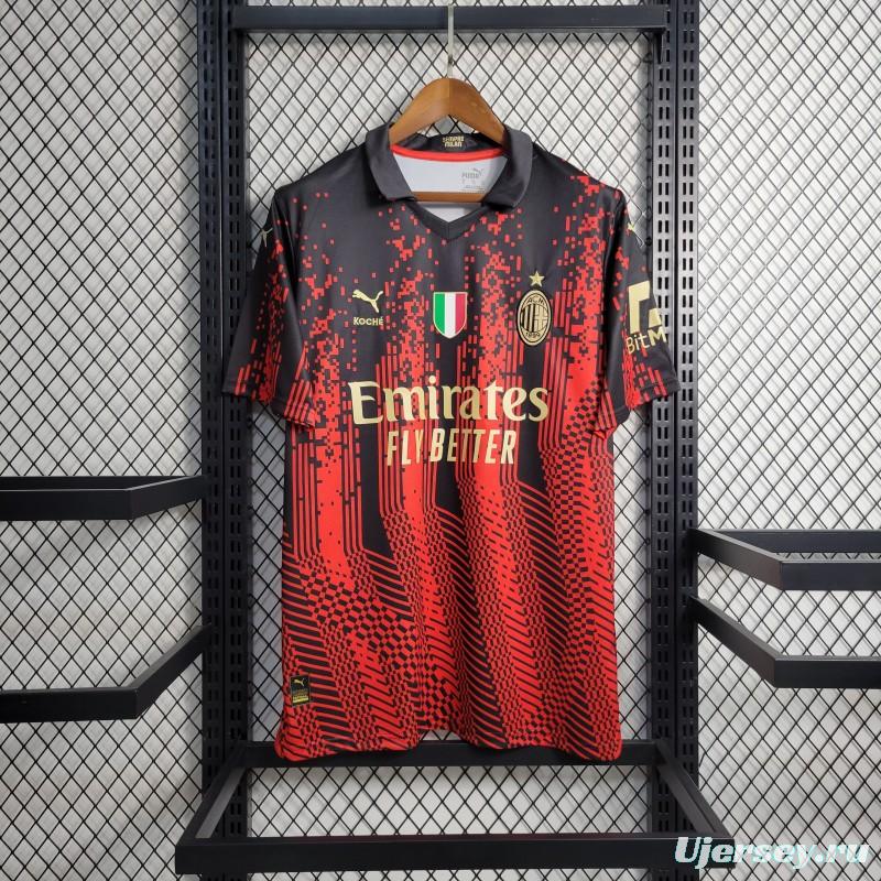 22/23 AC Milan Forth Black Red Jersey