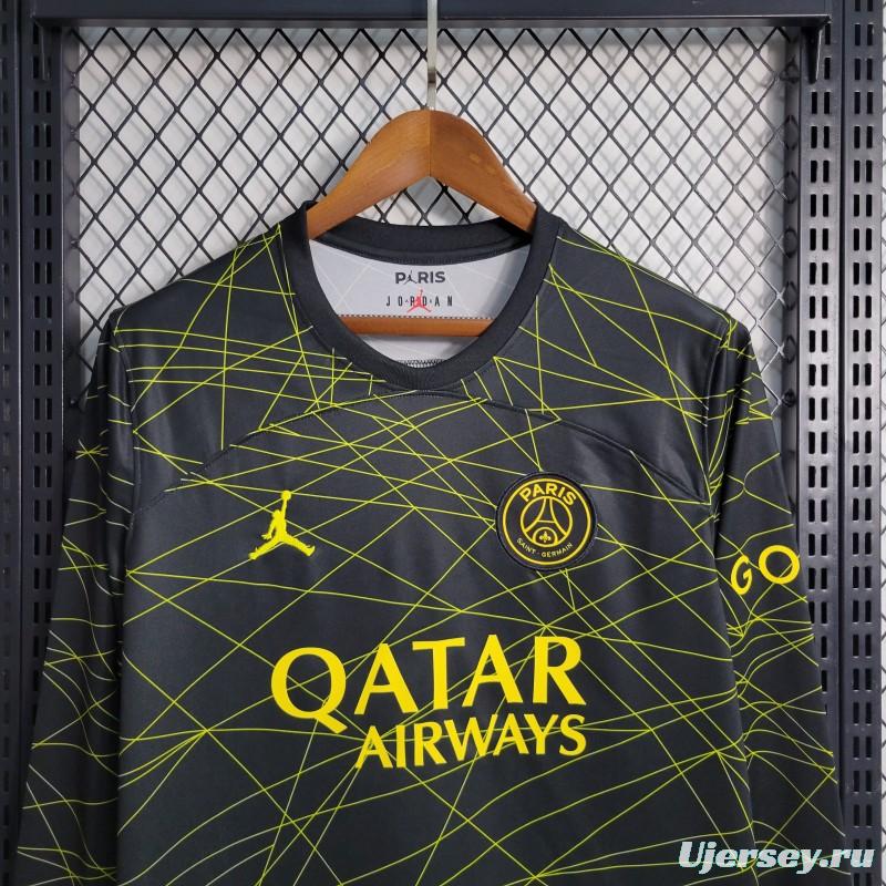 23-24 PSG  Forth Black Long Sleeve Jersey