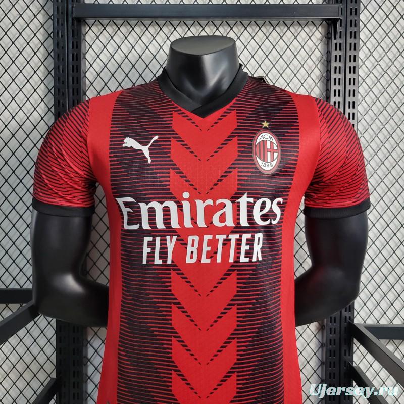 Player Version 23-24 AC Milan Home Jersey