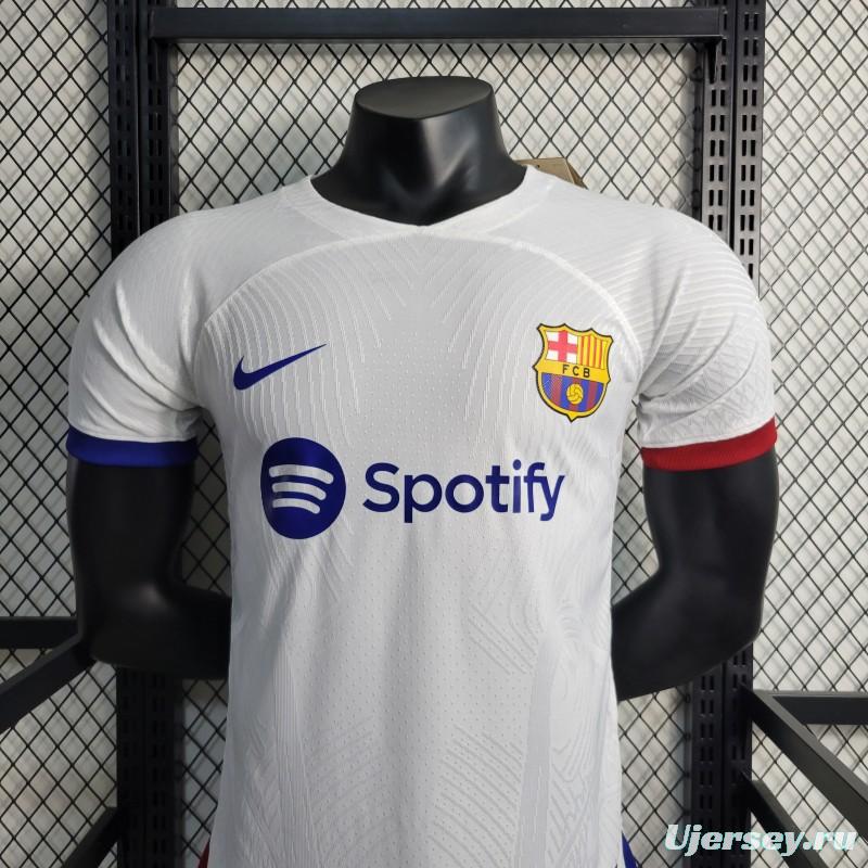 Player Version 23-24 Barcelona White Training Jersey