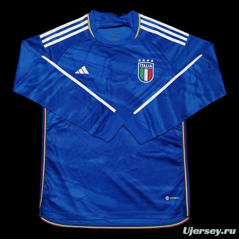 2023 Italy Home Long Sleeve Jersey