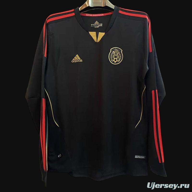Retro 2011 Mexico Away Black Long Sleeve Jersey