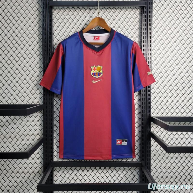 Retro 98-99 Barcelona Home Soccer Jersey