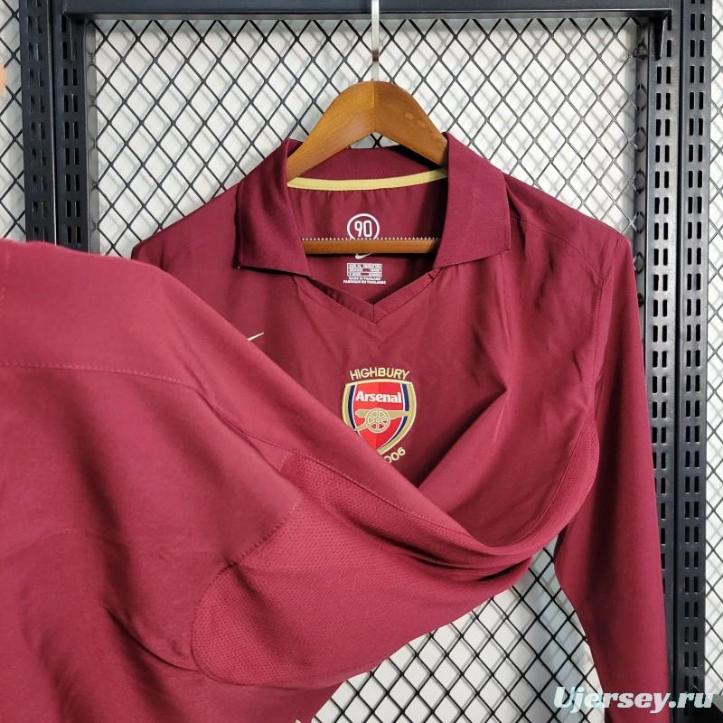 Retro 05-06 Arsenal Home Long Sleeve Jersey