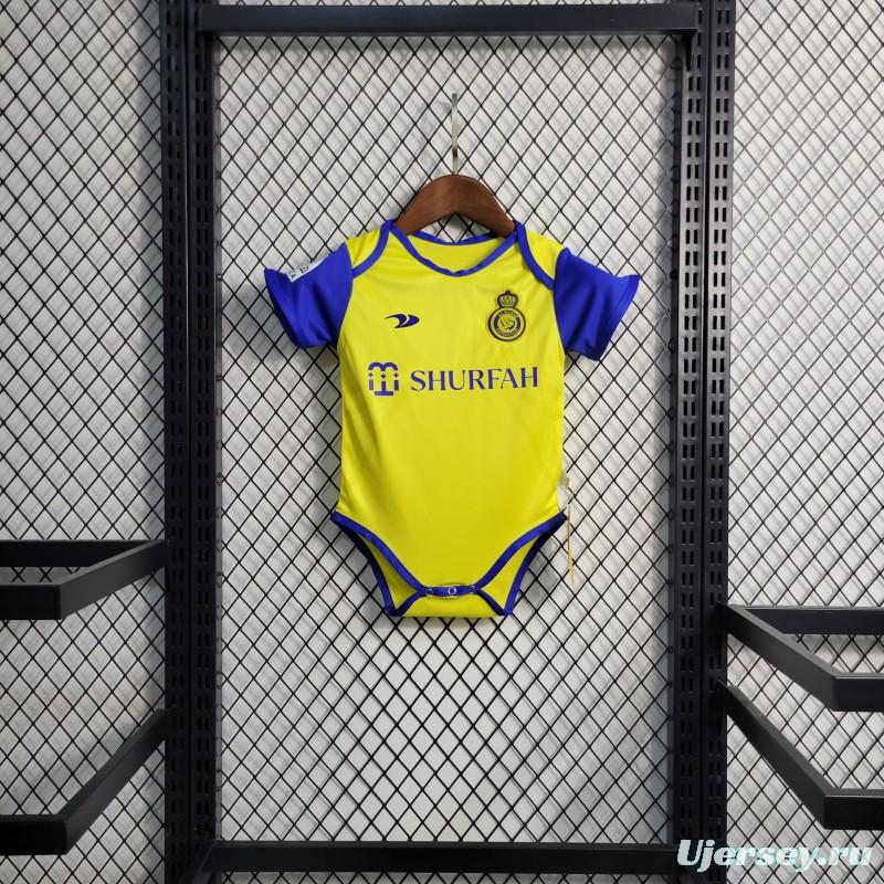 23-24 Baby Al-Nassr FC Victory Home Soccer Jersey Baby 6-18 Month