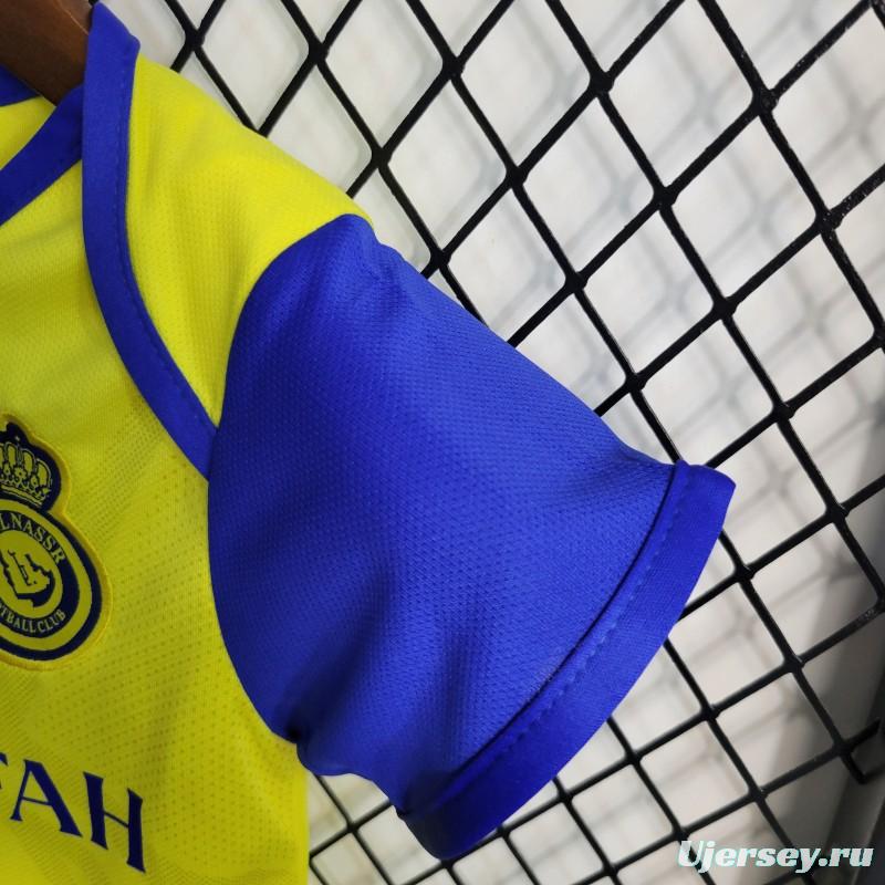 23-24 Baby Al-Nassr FC Victory Home Soccer Jersey Baby 6-18 Month