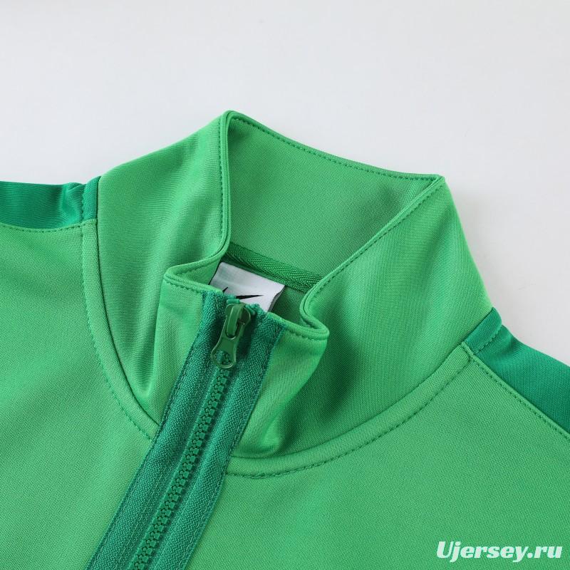2023 Nike Green Full Zipper Jacket +Pants