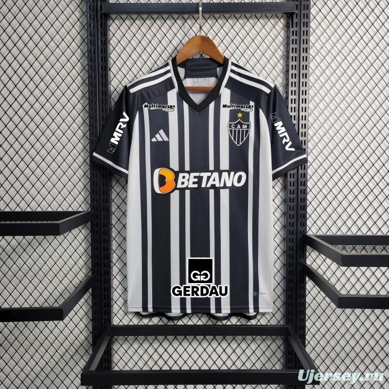 23-24 Atletico Mineiro Home Jersey With all Sponsors Soccer Jersey