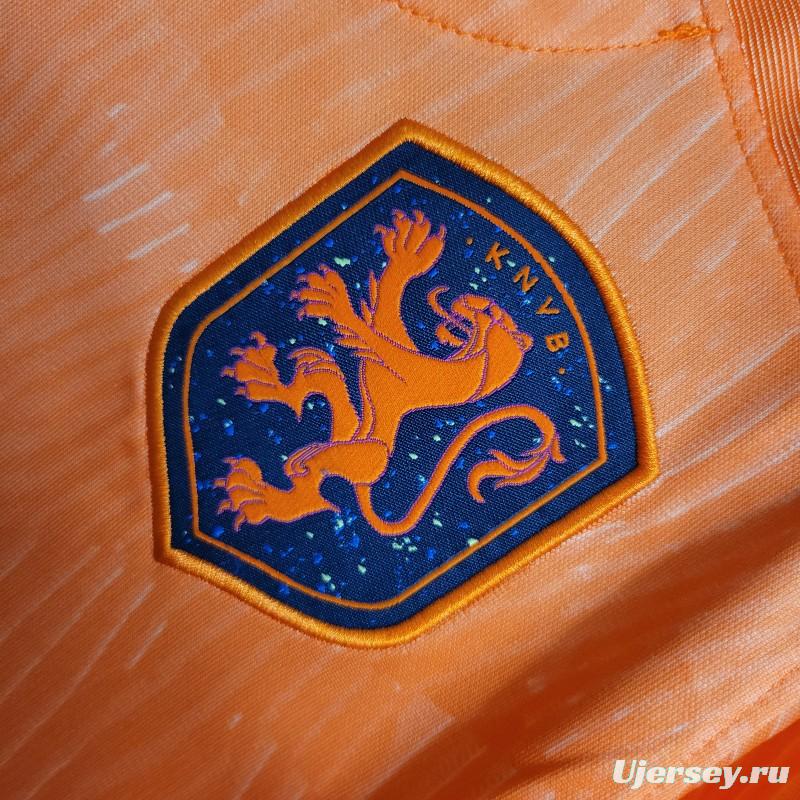 2023 Women Netherlands Home Orange Jersey