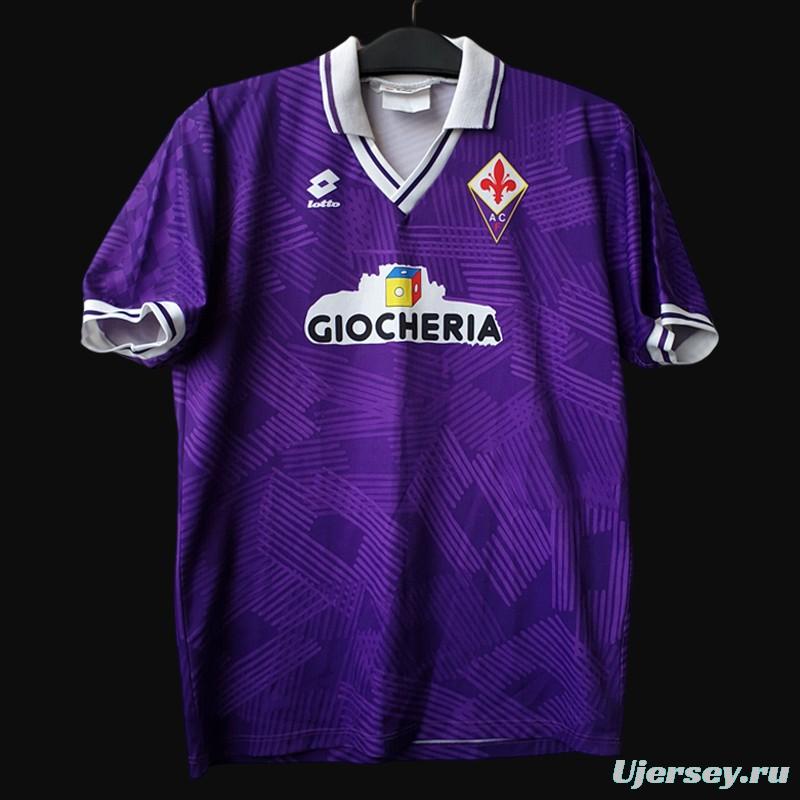 Retro 91/92 Fiorentina Home Jersey