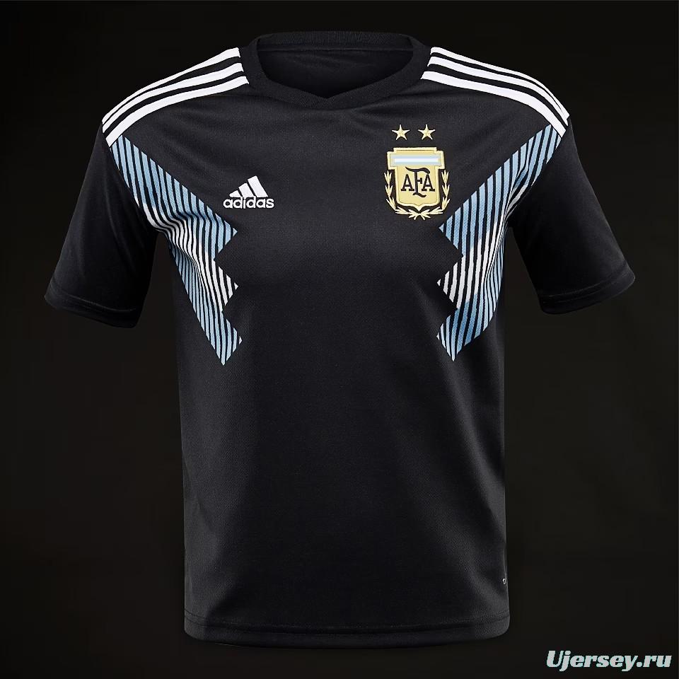 Retro 2018 Argentina Away Black Jersey