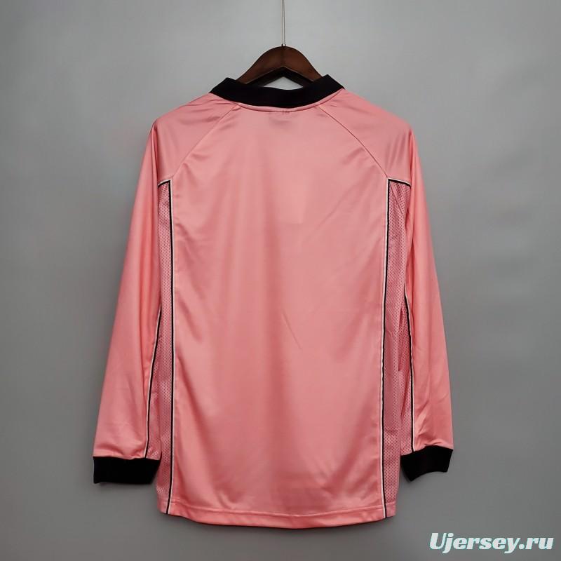 Retro 97/98 Juventus Away Pink Long Sleeve Jersey