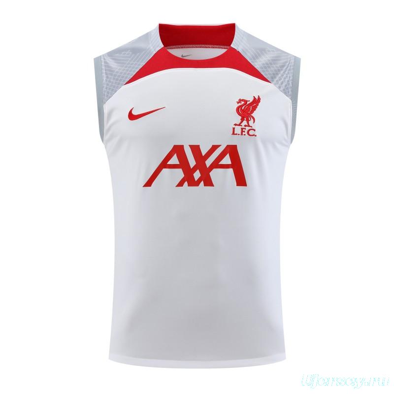 23-24 Liverpool White Vest Jersey+Shorts