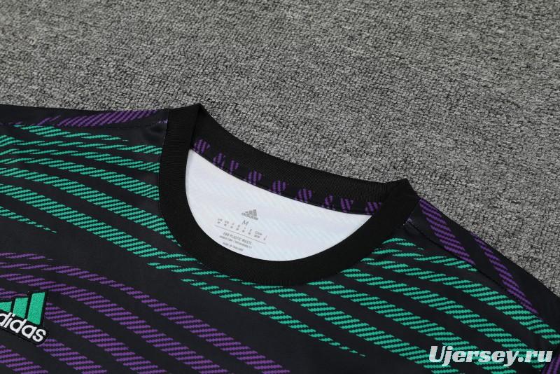 23-24 Real Madrid Stripe Pattern Short Sleeve+Shorts