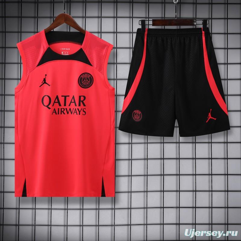 23-24 PSG Carmine Vest Jersey+Shorts