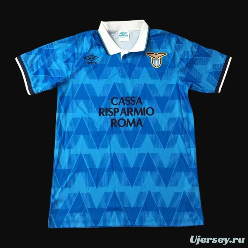 Retro 89/90 Lazio Home Blue Jersey