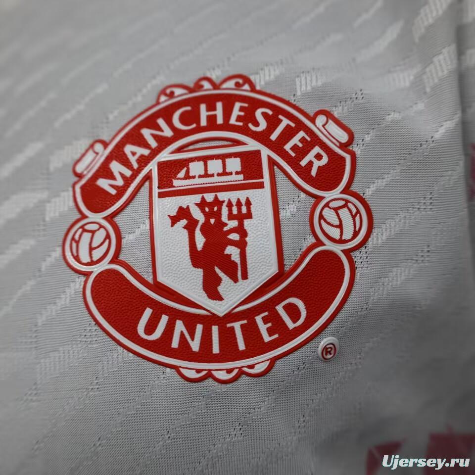 Player Version 23/24 Manchester United Away White Jersey