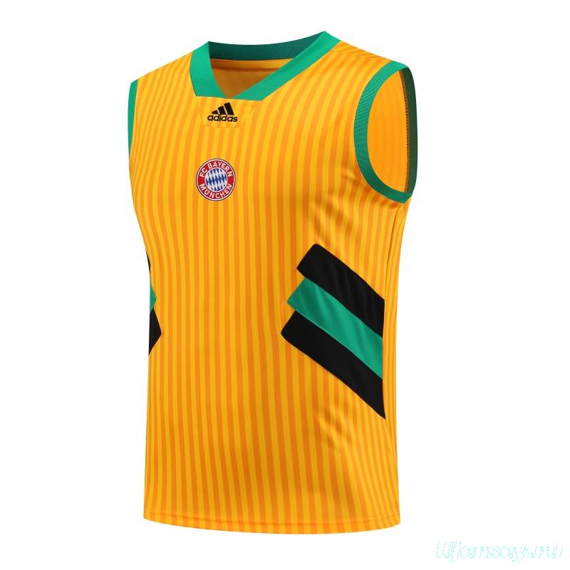 23-24 Bayern Munich Yellow Remake Icon Vest Jersey+Shorts