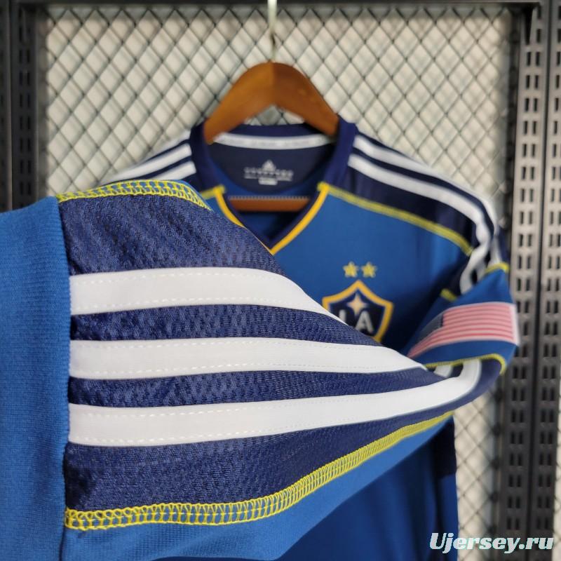 Retro 11-12 La Galaxy Long Sleeve Away Blue Jersey