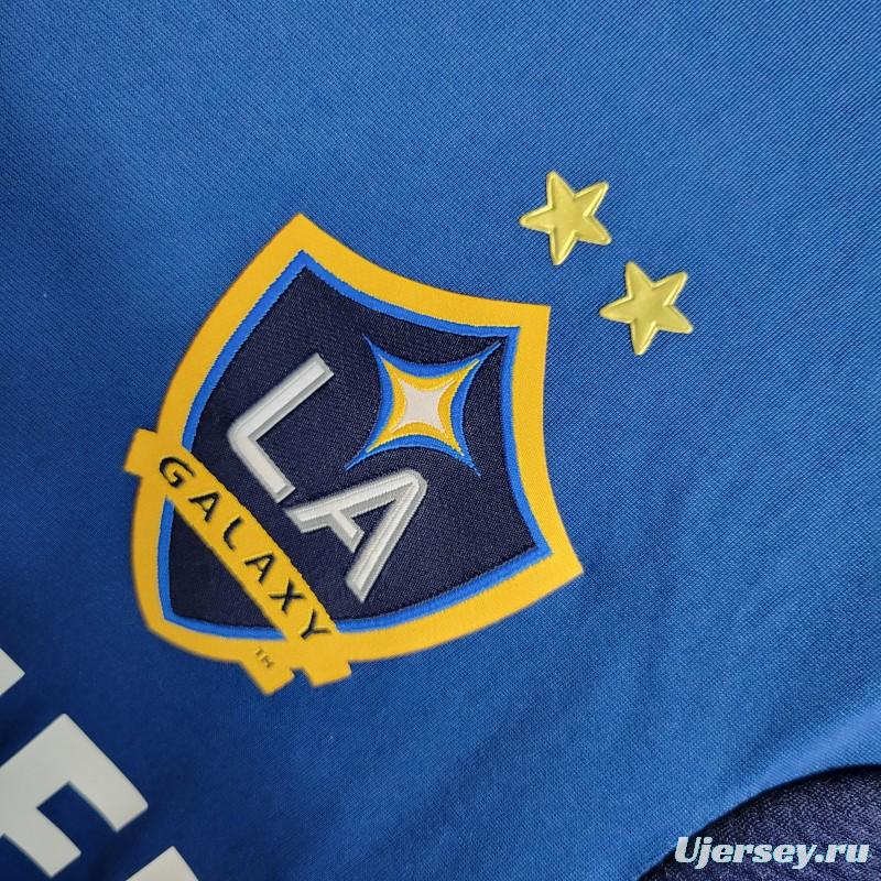 Retro 11-12 La Galaxy Long Sleeve Away Blue Jersey