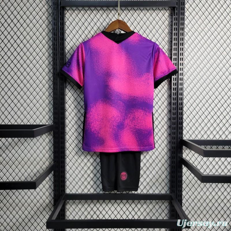 Retro 20-21 Kids PSG Paris Forth Pink Jersey