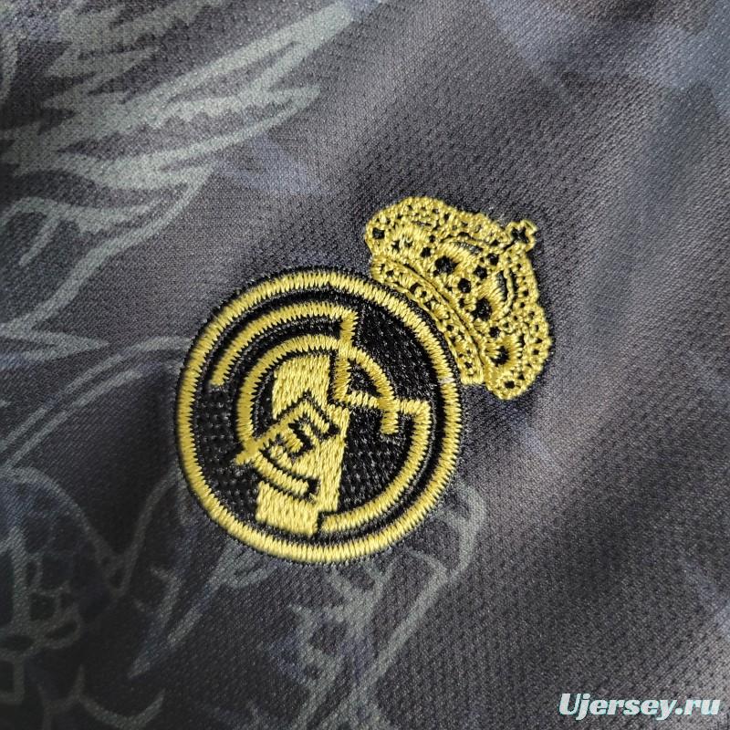 23-24 Kids Real Madrid Special Edition Black Dragon Jersey Size 16-28