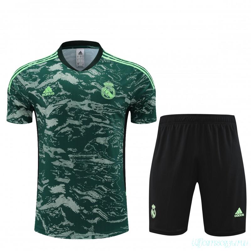 23 24 Real Madrid Green Short Sleeve+Shorts