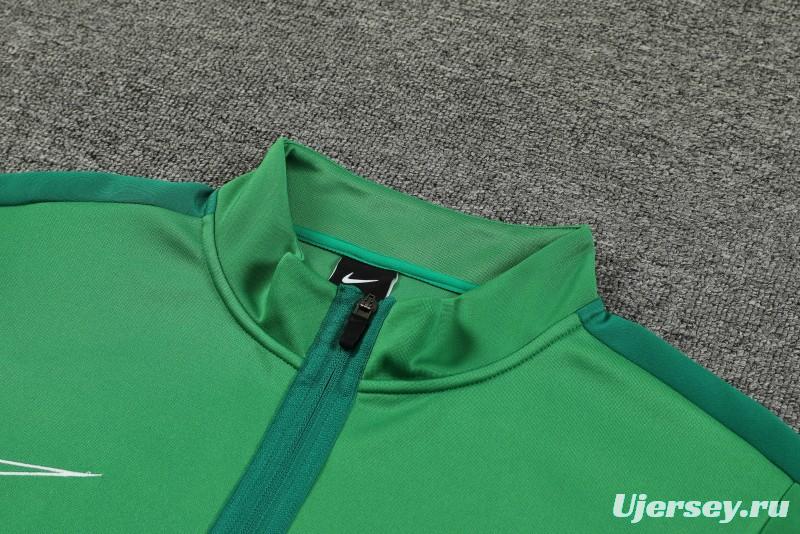 23/24 Nike Green Full Zipper Jacket+ Pants