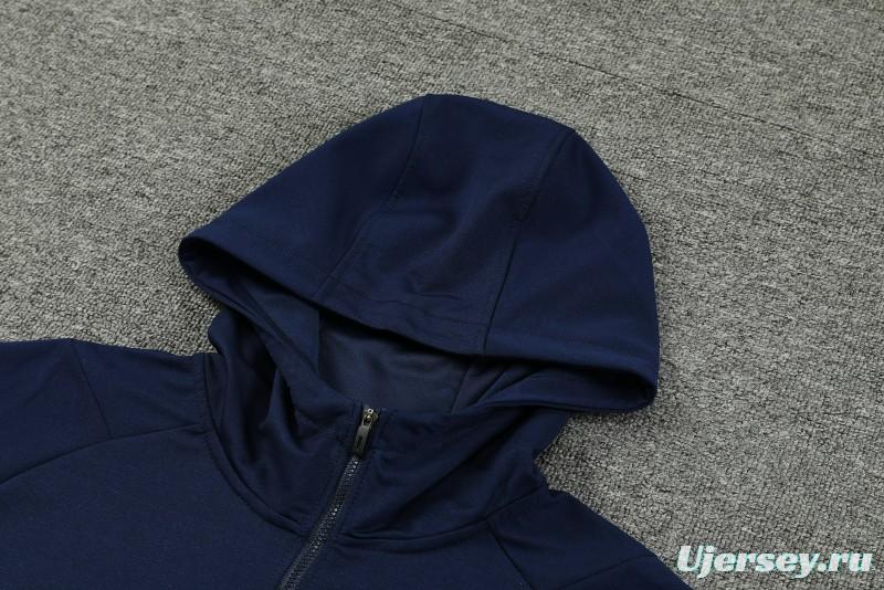 23/24 Ajax Navy Hoodie Full Zipper Jacket+Pants