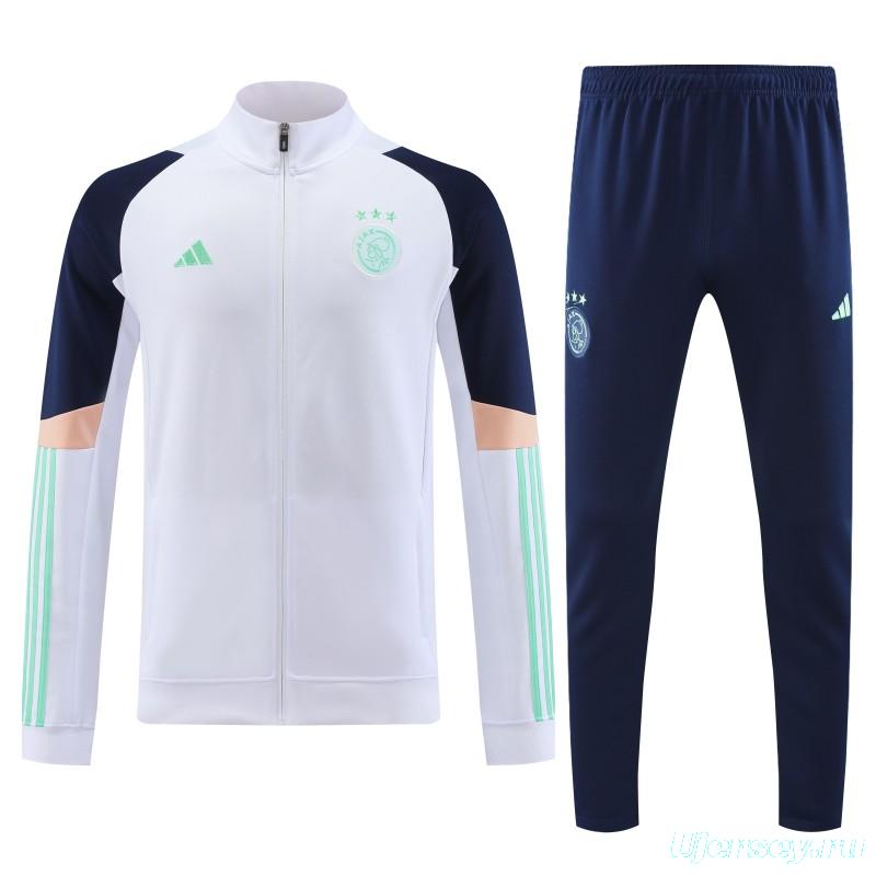 23/24 Ajax White Full Zipper Jacket+Pants