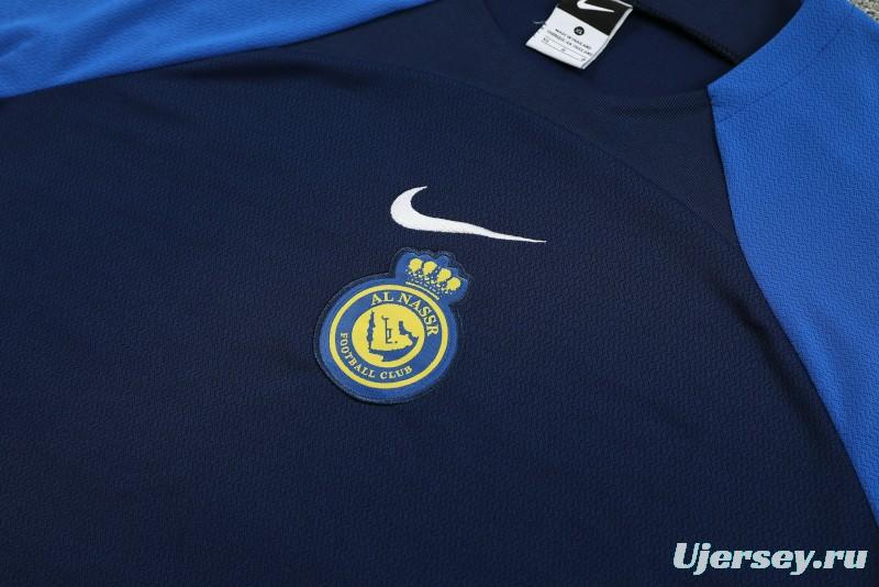 23/24 Al-Nassr Black/Blue Short Sleeve Jersey+Shorts