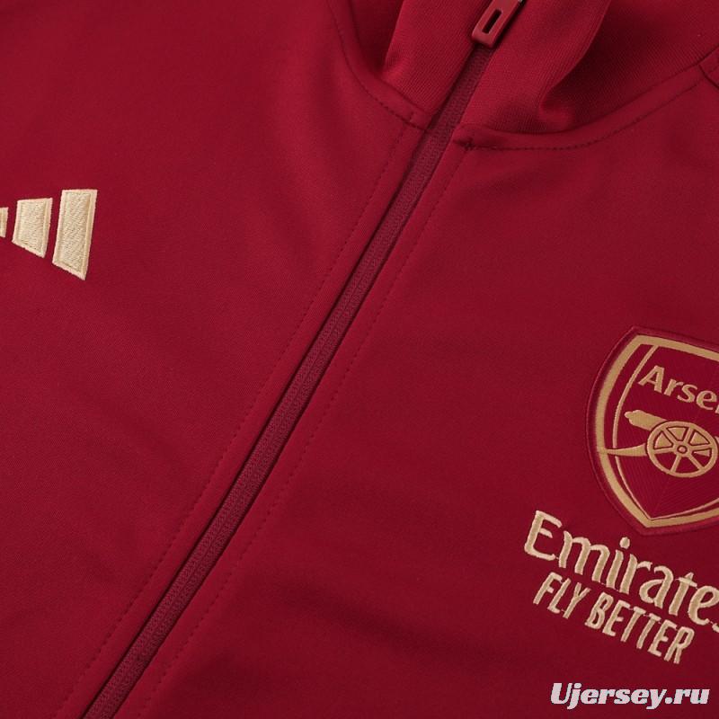 23/24 Arsenal Wine Full Zipper Jacket+Pants