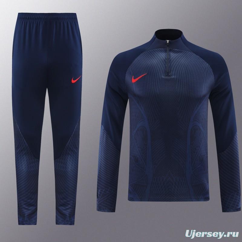 2024 Nike Navy Half Zipper Jacket+Pants