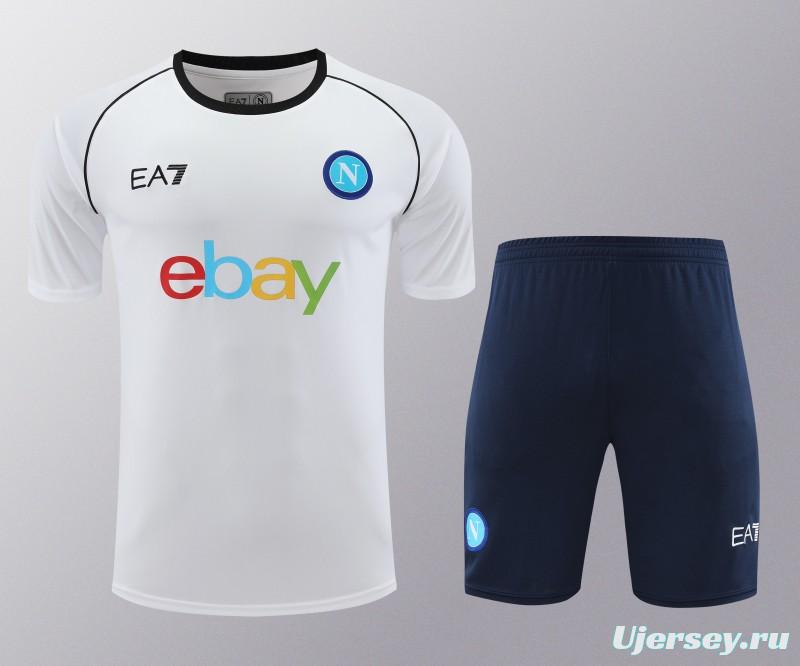 23/24 Napoli White Short Sleeve Jeresy+Shorts