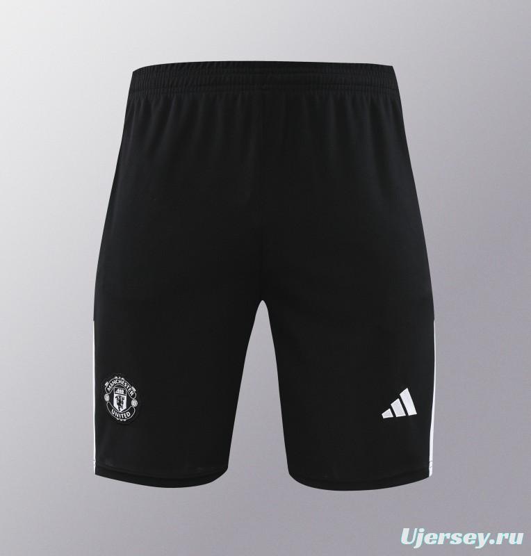 24/25 Manchester United White Short Sleeve Jeresy+Shorts