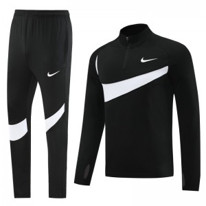 2024 Nike Black/White Half Zipper Jacket+Pants