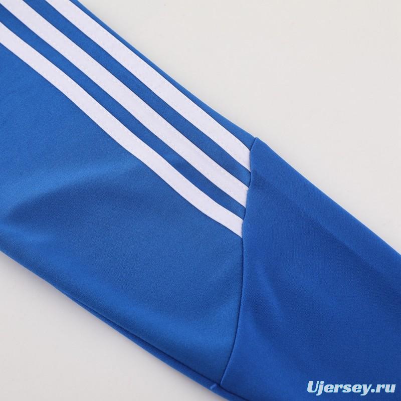 2024 Adidas Blue Half Zipper Jacket+Pants