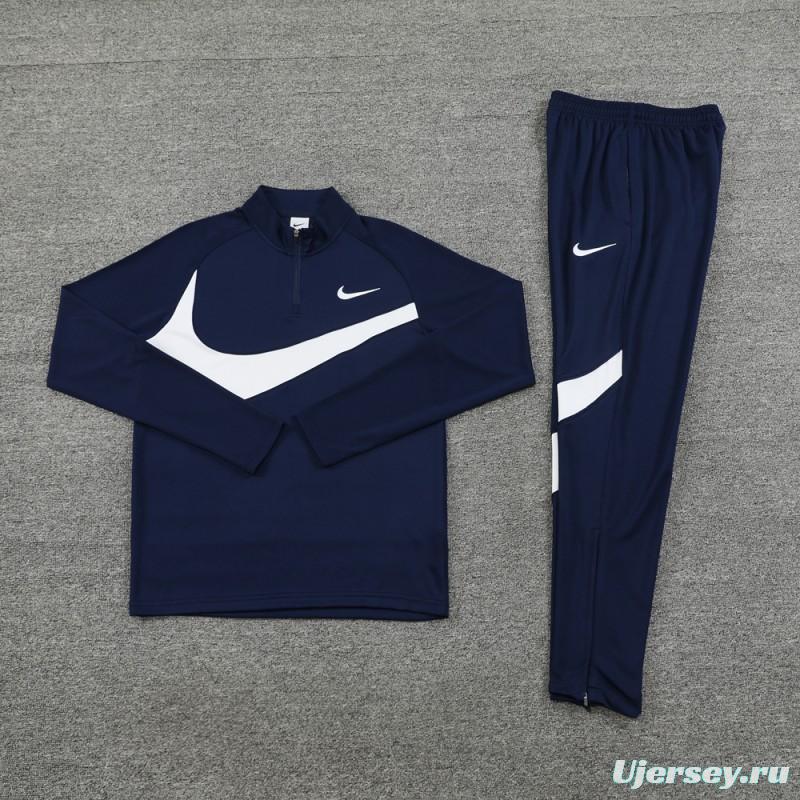 2024 Nike Navy/White Half Zipper Jacket+Pants