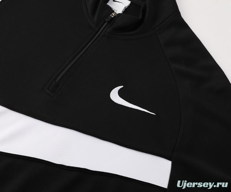 2024 Nike Black/White Half Zipper Jacket+Pants