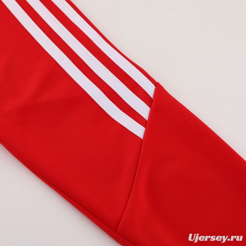 2024 Adidas Red Half Zipper Jacket+Pants