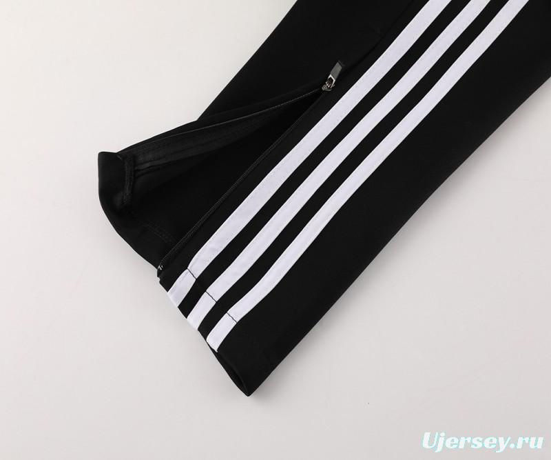 2024 Adidas Black/White Full Zipper Jacket+Pants