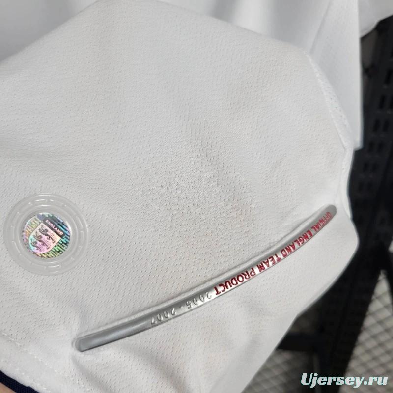 Retro 2006 England Home Long Sleeve Jersey