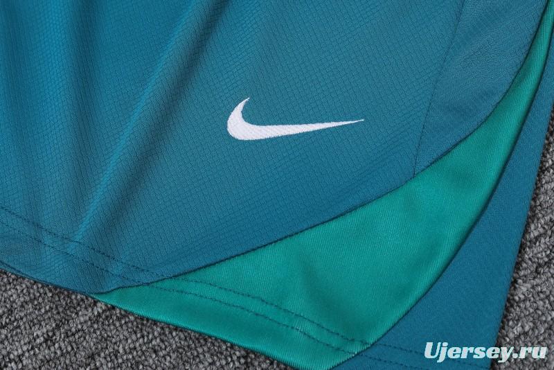 2024 Portugal Blue Short Sleeve Jersey+Shorts